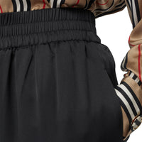 BLACK Pantalon en satin de soie