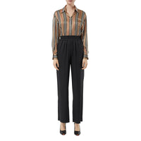 BLACK Pantalon en satin de soie