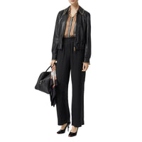 BLACK Pantalon en satin de soie