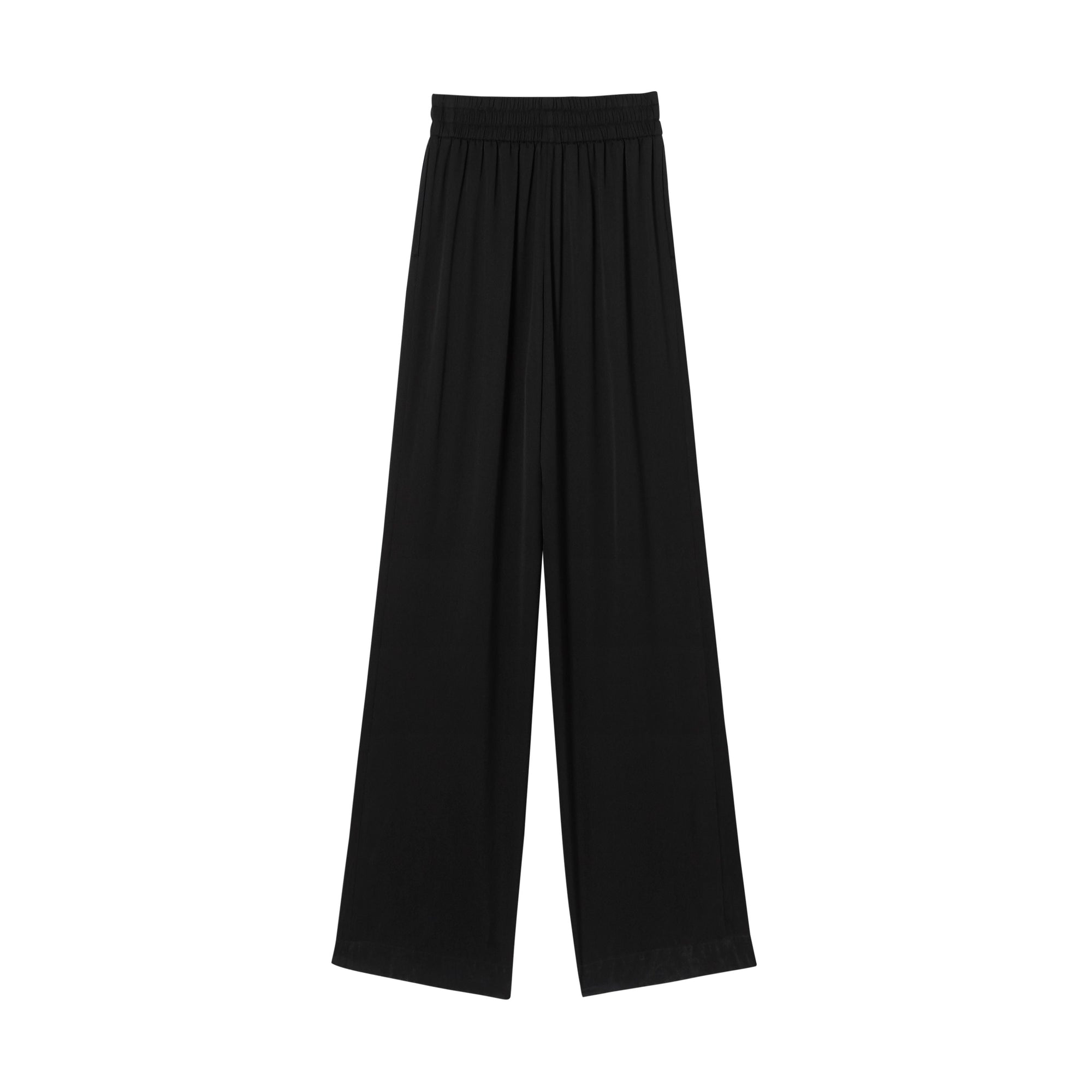 BLACK Pantalon en satin de soie