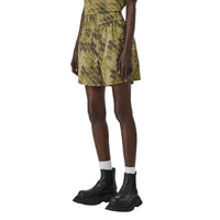 Short en popeline de coton monogram - Vert kaki