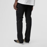 Jean droit en denim japonais avec logo - Noir