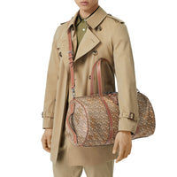 CAMO BROWN Sac polochon en nylon et cuir Monogram