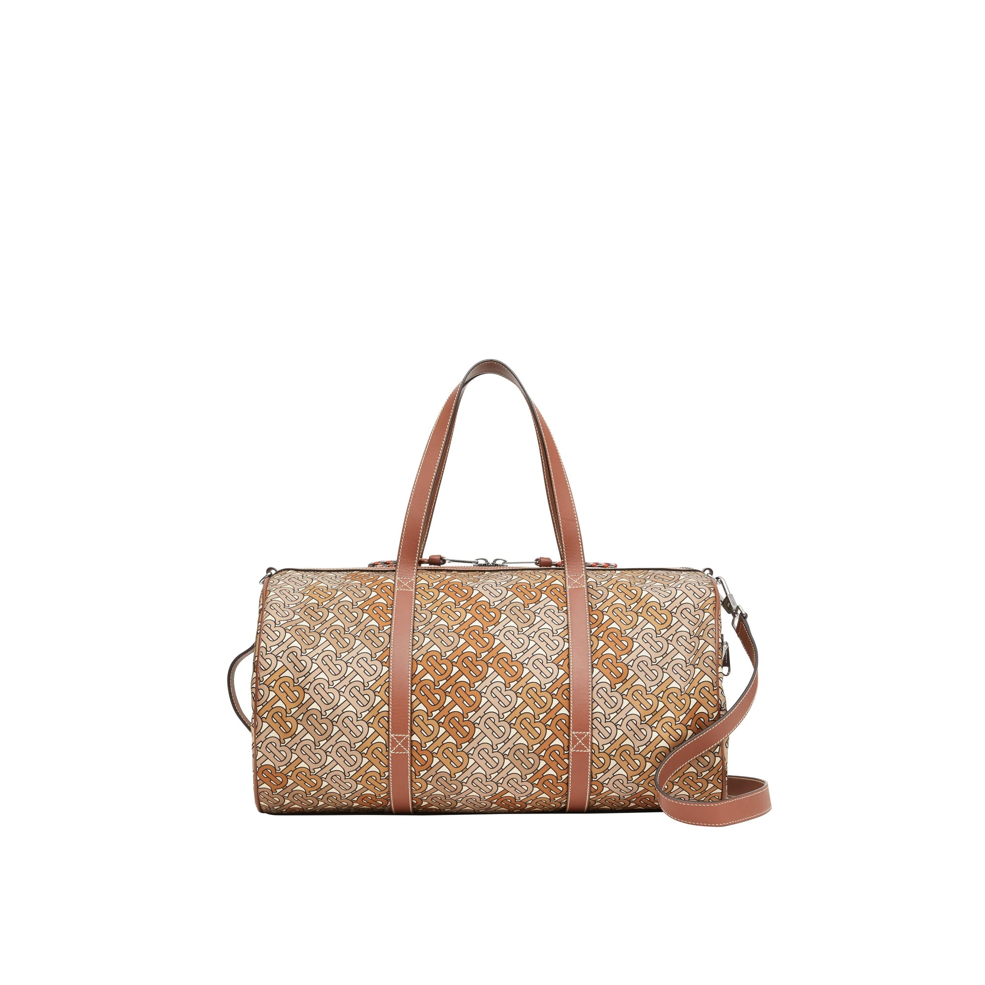CAMO BROWN Sac polochon en nylon et cuir Monogram
