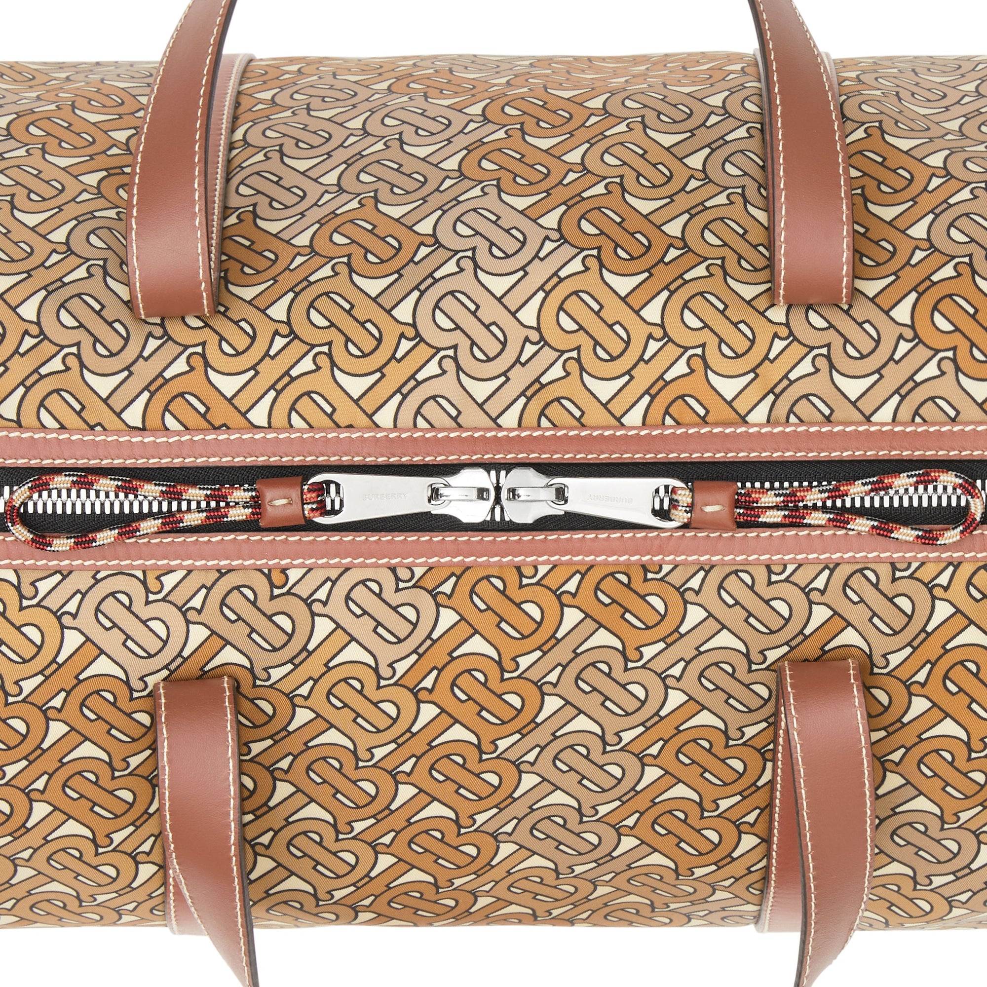 CAMO BROWN Sac polochon en nylon et cuir Monogram