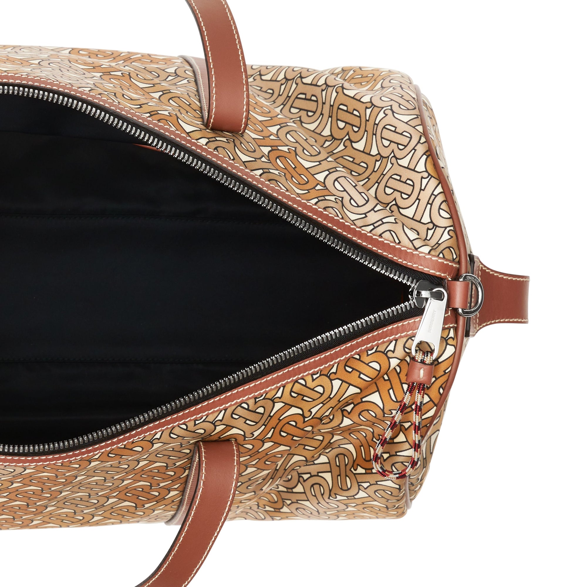 CAMO BROWN Sac polochon en nylon et cuir Monogram