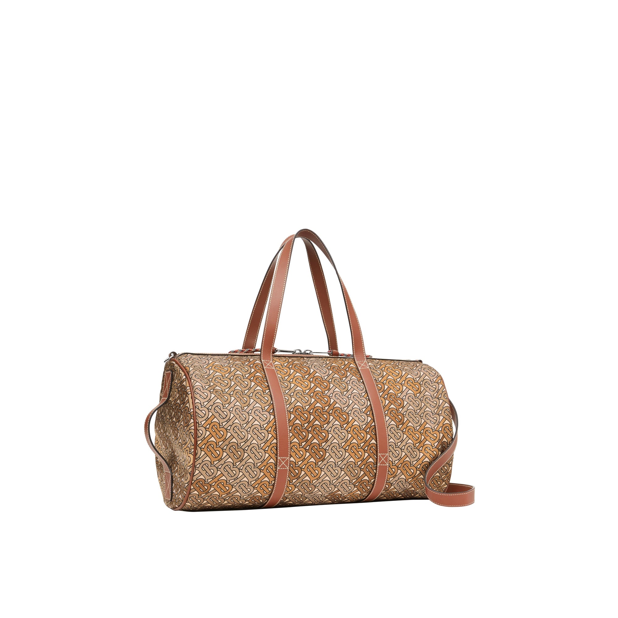 CAMO BROWN Sac polochon en nylon et cuir Monogram