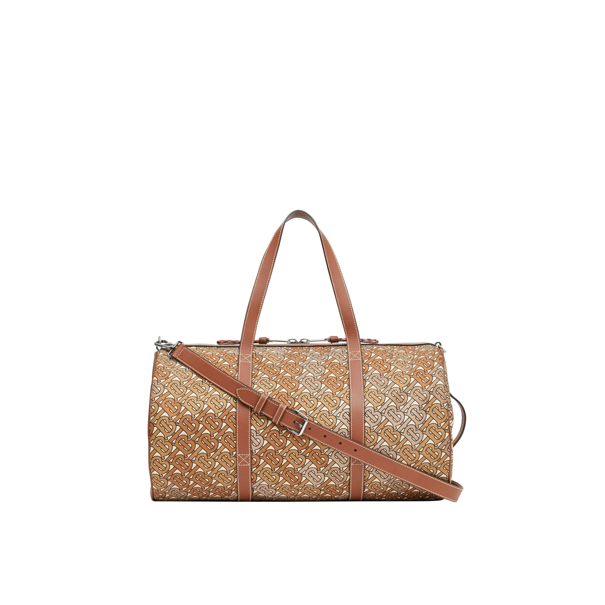 CAMO BROWN Sac polochon en nylon et cuir Monogram