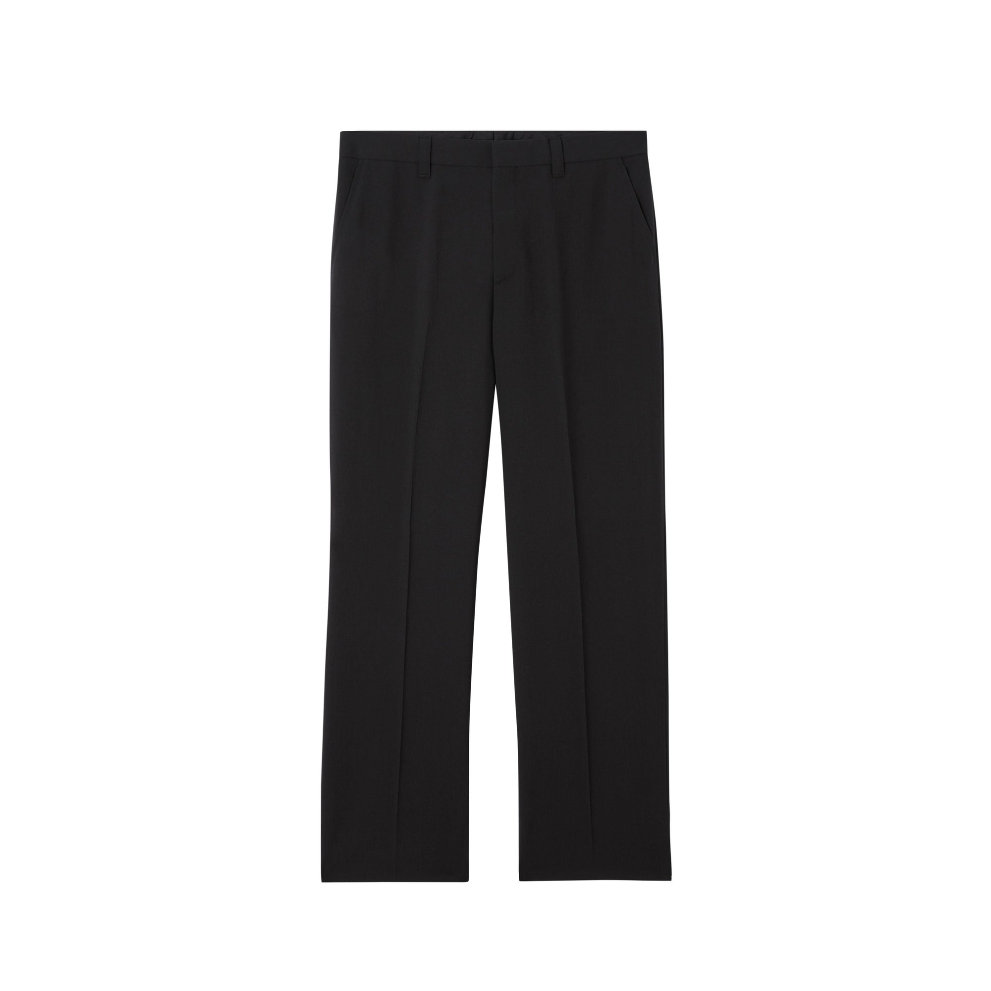 Pantalon de costume ample en jacquard de laine graphique - Noir