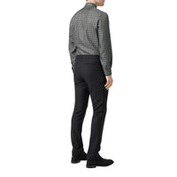 Chemise classique en sergé de soie monogram - Gris moyen
