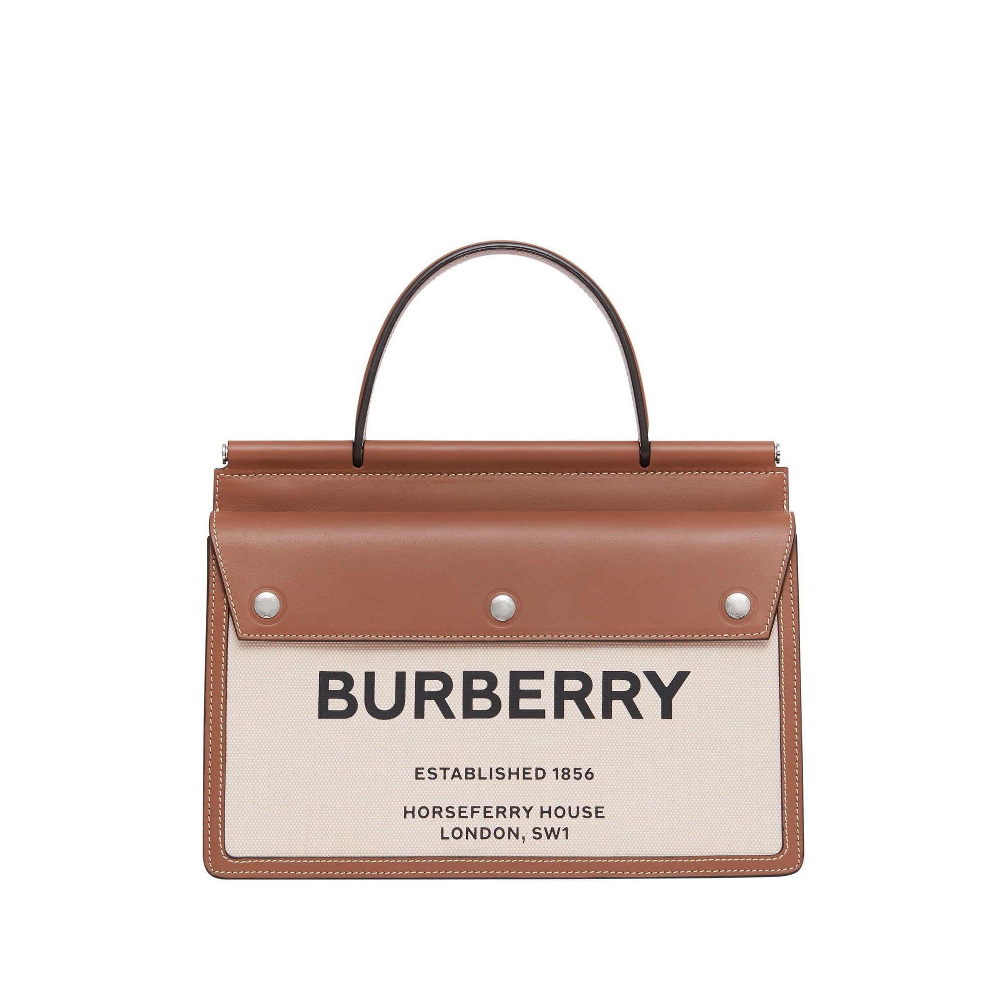 Petit sac title Horseferry avec poche - Naturel & brun malt