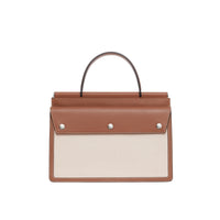 Petit sac title Horseferry avec poche - Naturel & brun malt