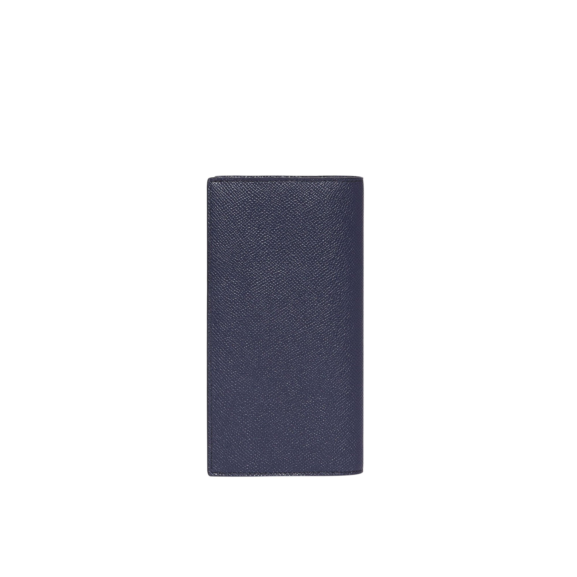 REGENCY BLUE Portefeuille continental en cuir grainé