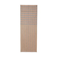Maxi écharpe en laine et soie avec rayures iconiques et Vintage check - Beige d'Archive