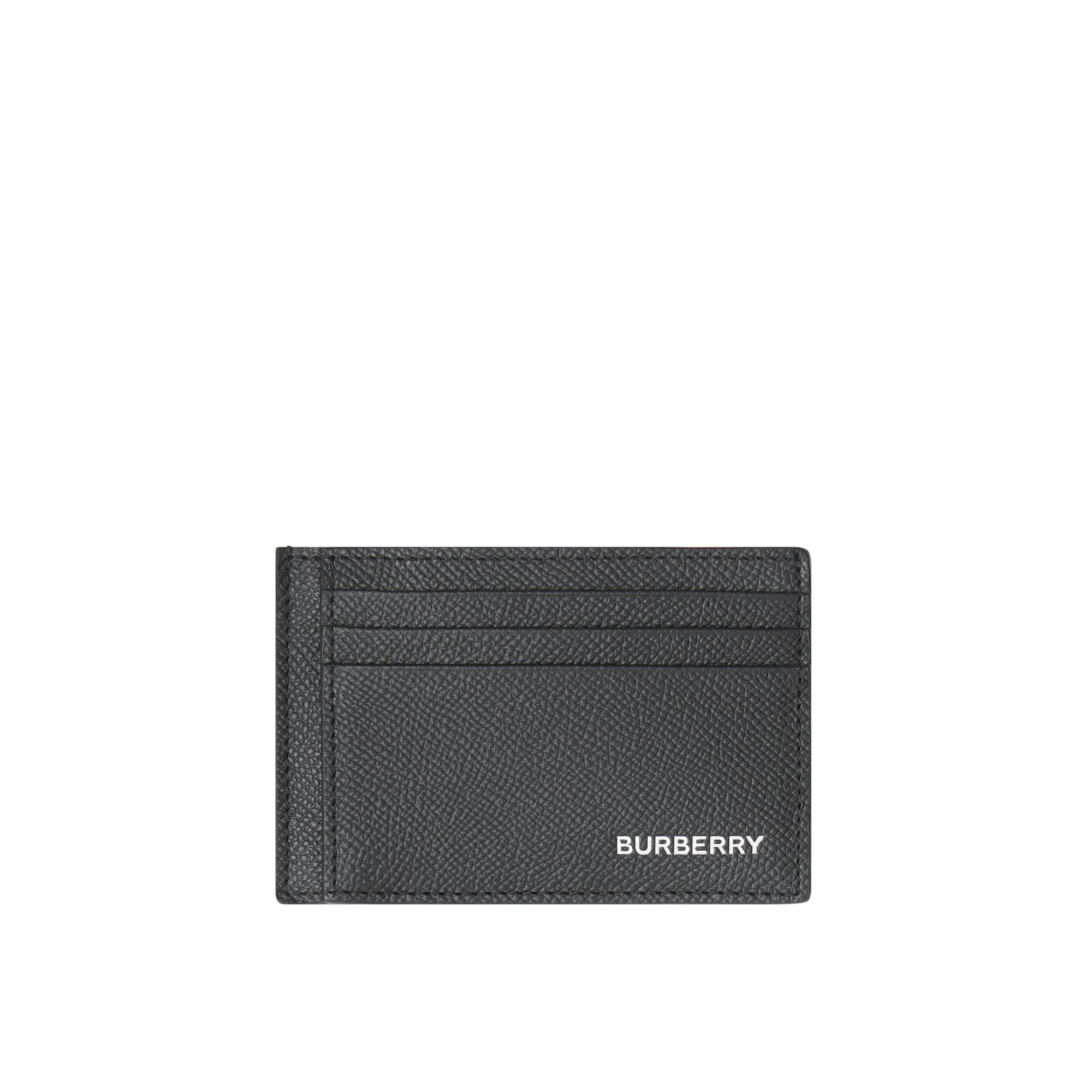 BLACK Porte-cartes en cuir grainé avec pince à billets