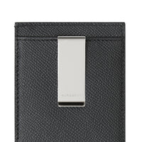 BLACK Porte-cartes en cuir grainé avec pince à billets