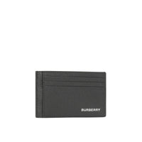 BLACK Porte-cartes en cuir grainé avec pince à billets