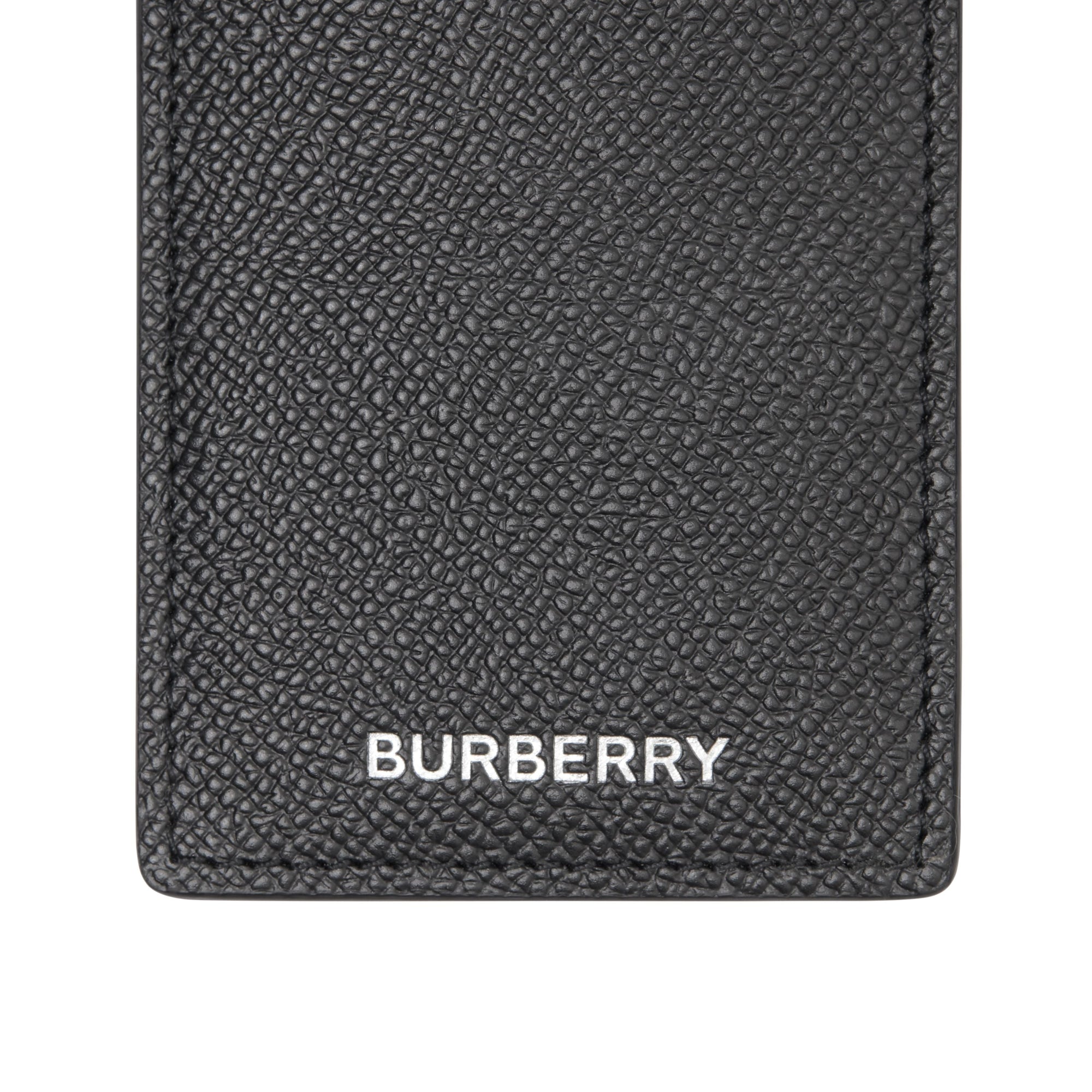 Porte-cartes en cuir grainé - Noir