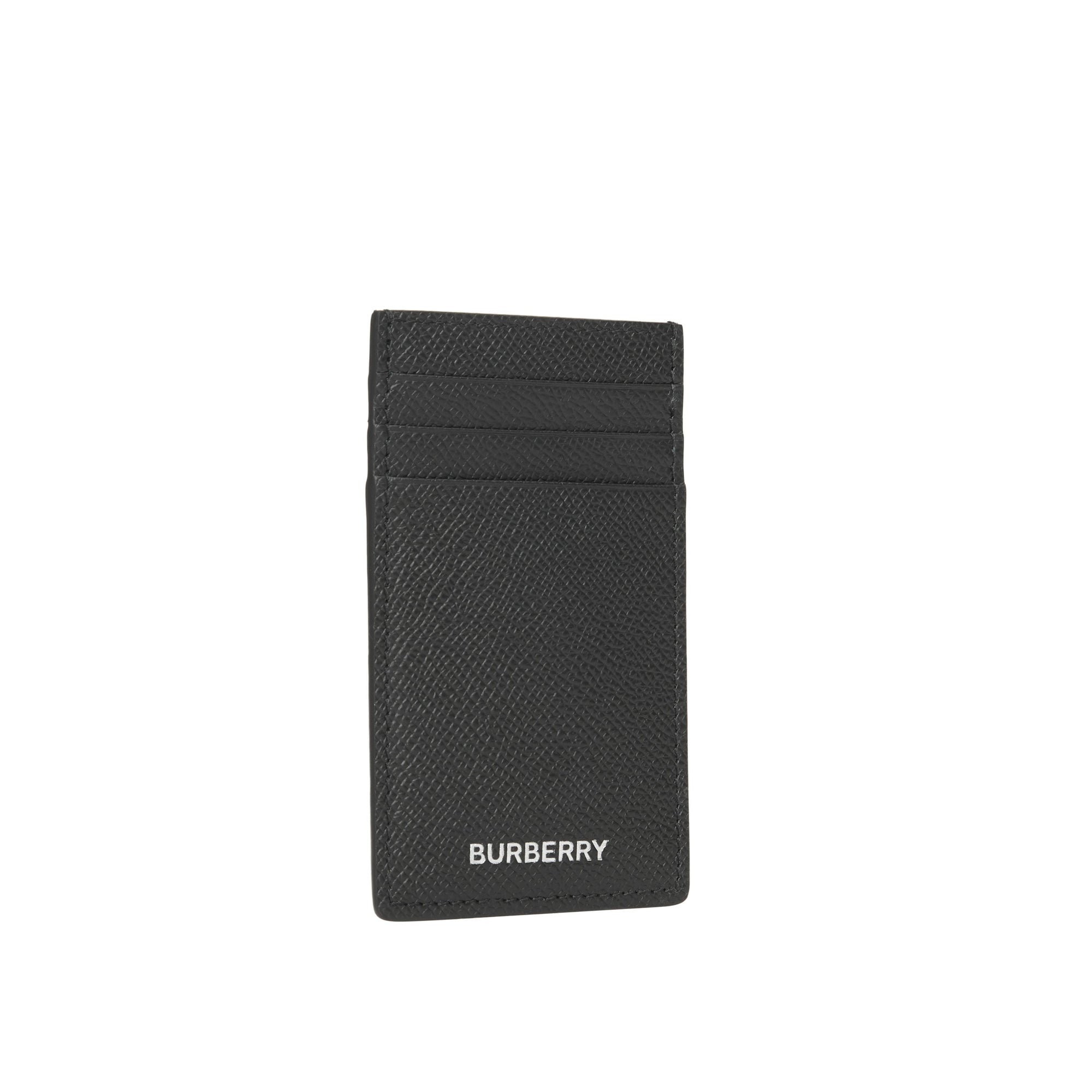 Porte-cartes en cuir grainé - Noir