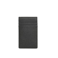 Porte-cartes en cuir grainé - Noir