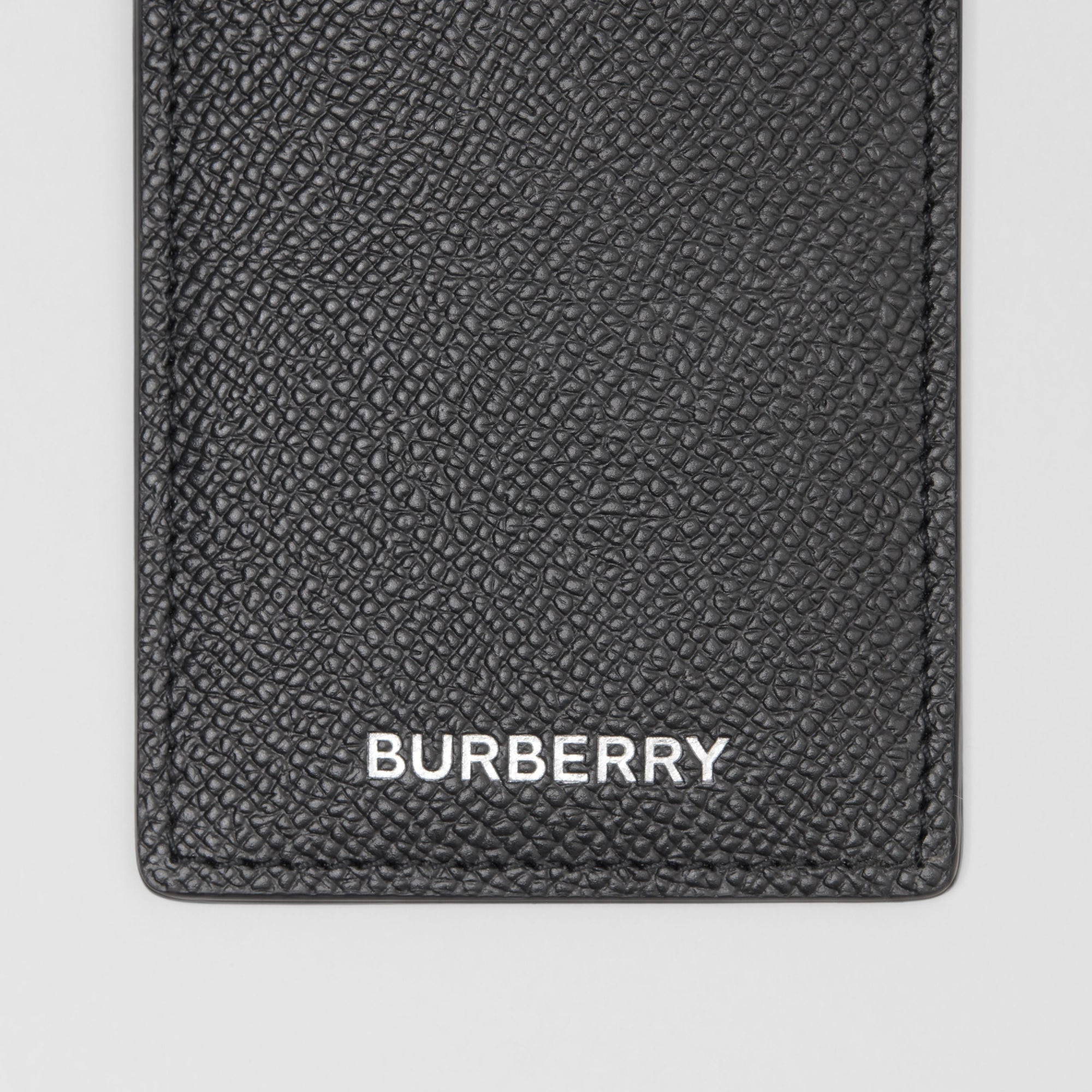 Porte-cartes en cuir grainé - Noir