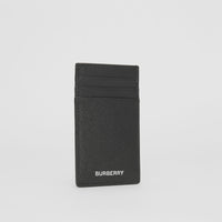 Porte-cartes en cuir grainé - Noir