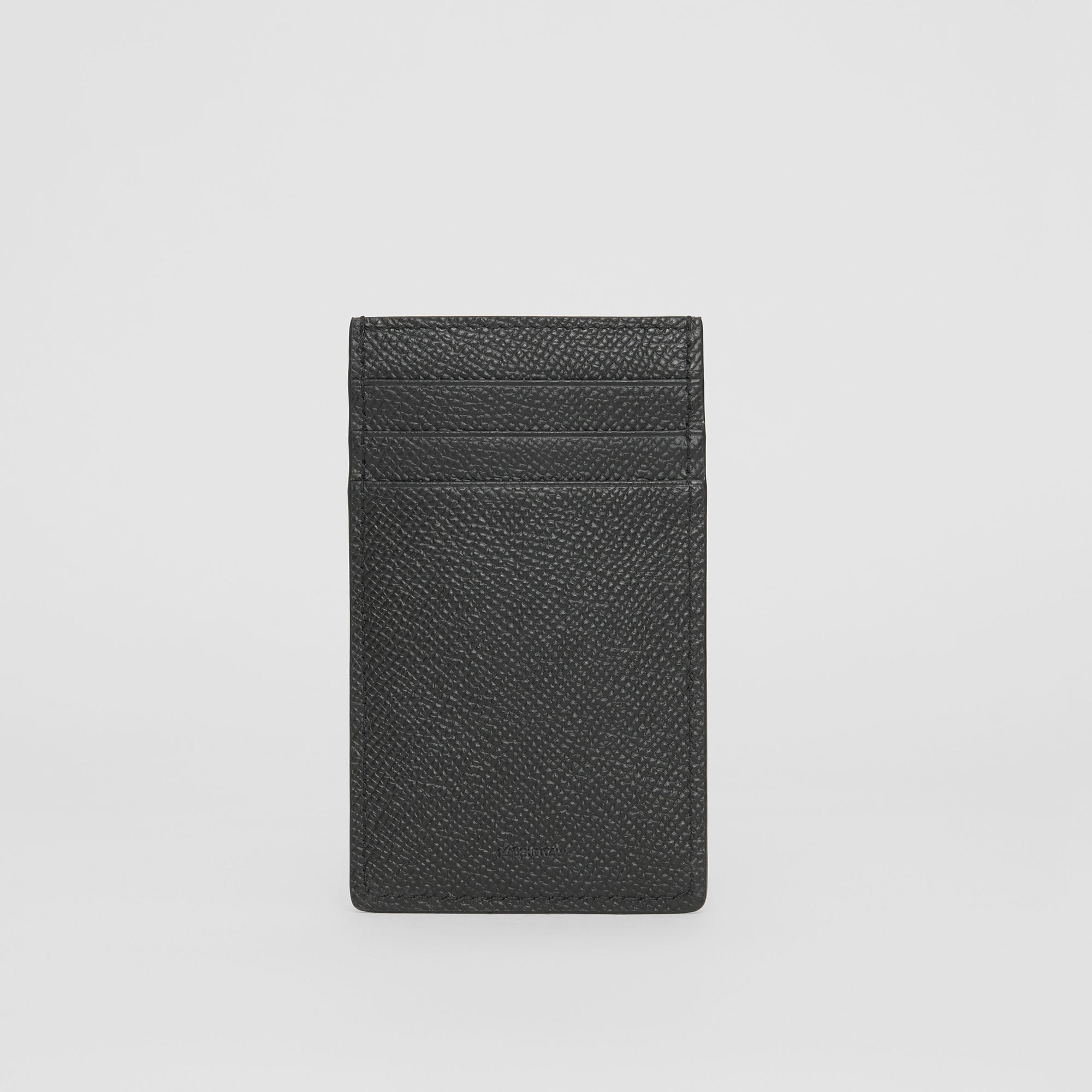 Porte-cartes en cuir grainé - Noir