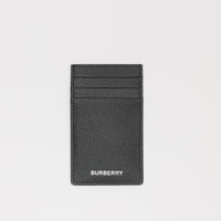 Porte-cartes en cuir grainé - Noir