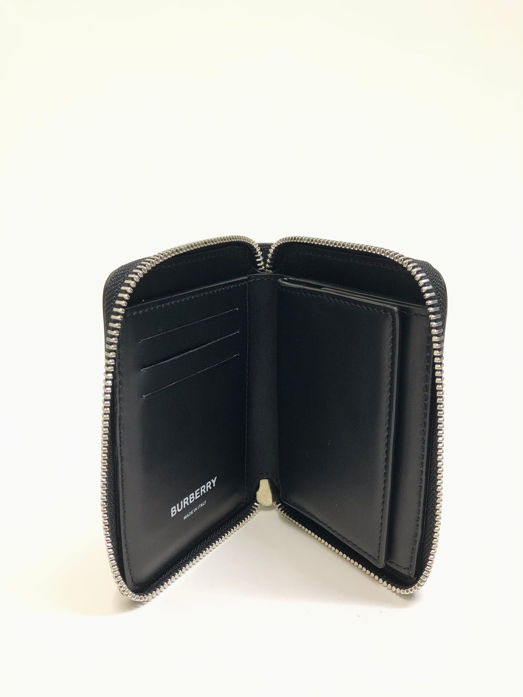 Portefeuille zippé pour passeport avec clip - Noir