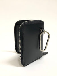 Portefeuille zippé pour passeport avec clip - Noir