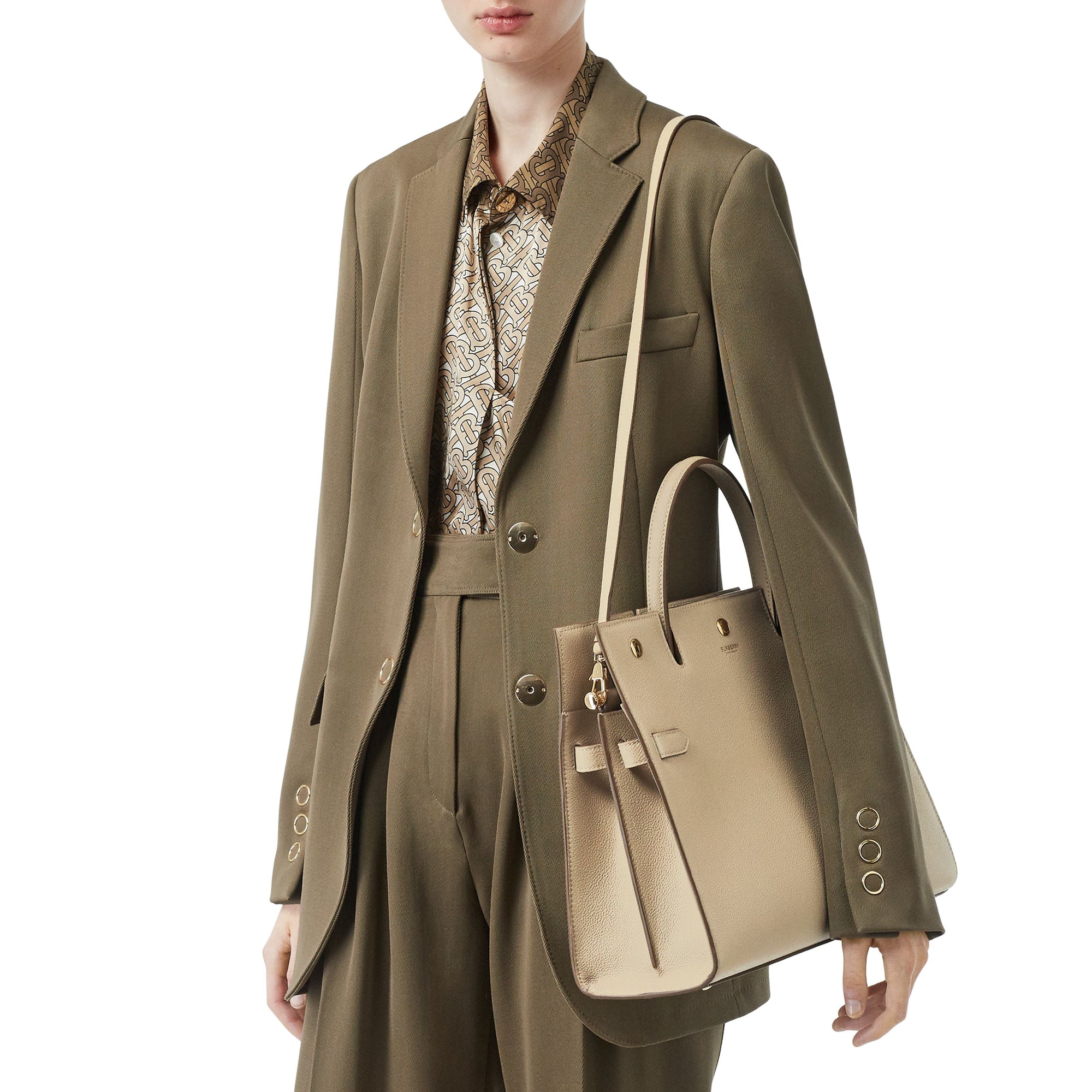 Sac title moyen en cuir - Miel