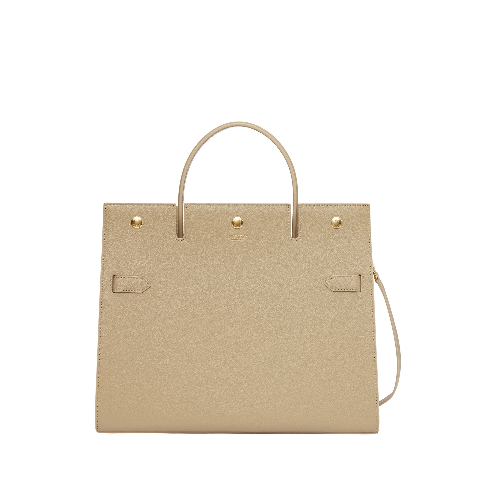Sac title moyen en cuir - Miel