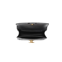 BLACK Sac TB ceinturé en cuir d'agneau Monogram matelassé