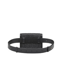 BLACK Sac TB ceinturé en cuir d'agneau Monogram matelassé