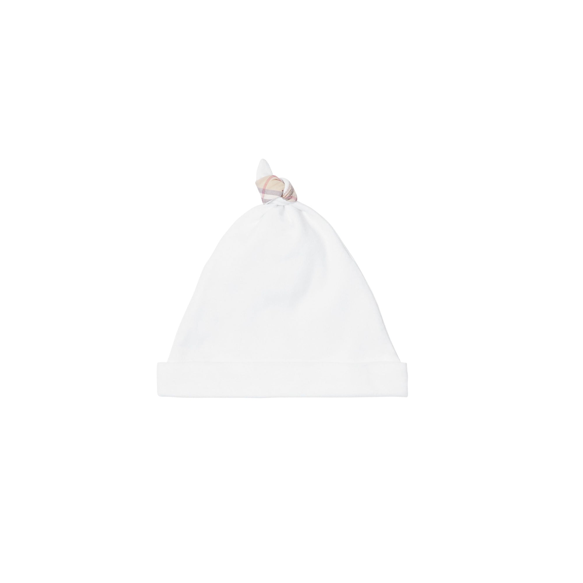 Coffret cadeau trois pièces en coton check pour bébé - Blanc