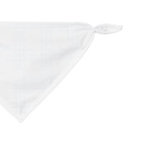 Coffret cadeau trois pièces en coton check pour bébé - Blanc