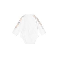 WHITE Coffret cadeau trois pièces en coton check pour bébé