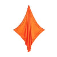 ORANGE Grand carré de soie et laine en jacquard Monogram