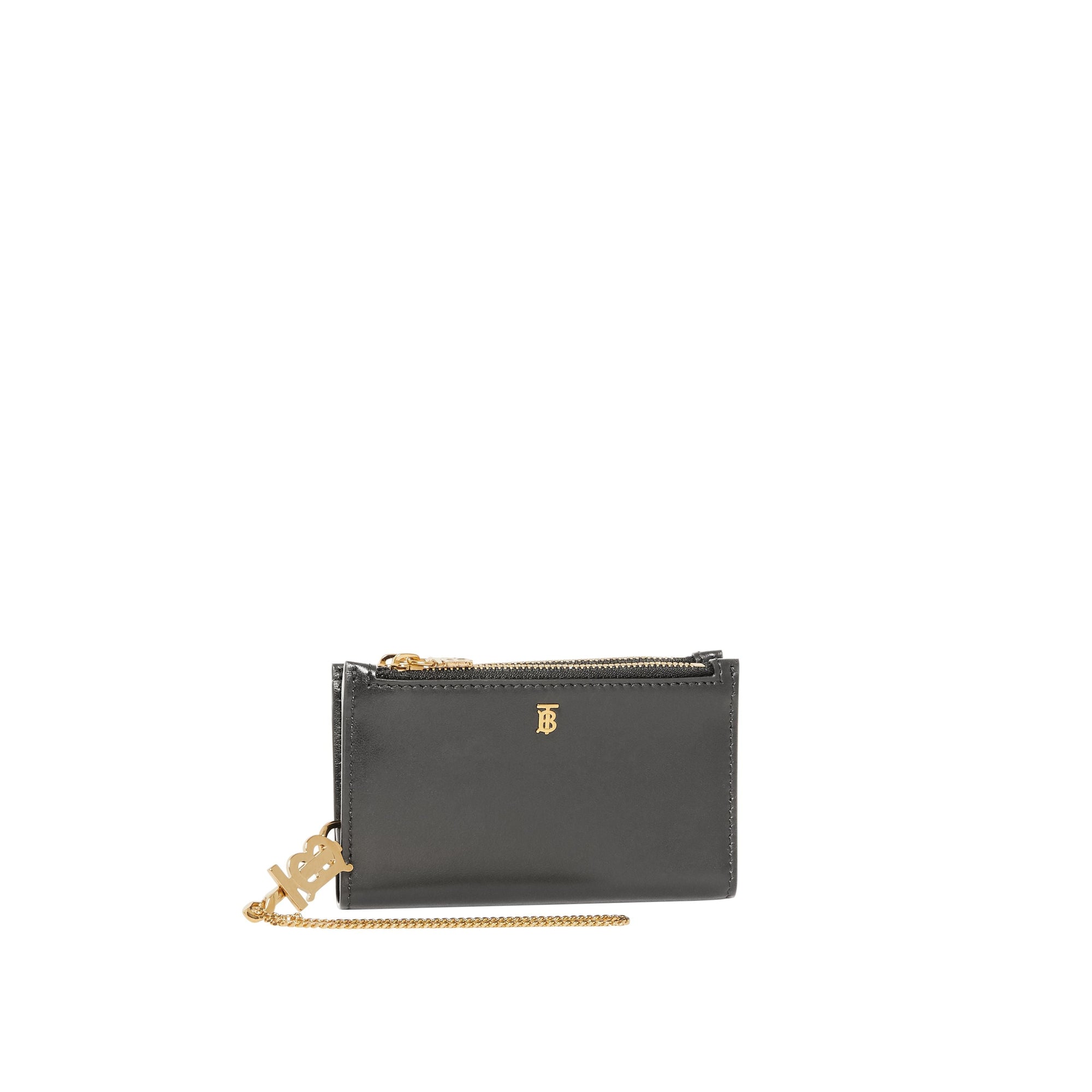 Portefeuille en cuir Monogram avec dragonne amovible - Noir
