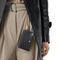 Portefeuille en cuir Monogram avec dragonne amovible - Noir