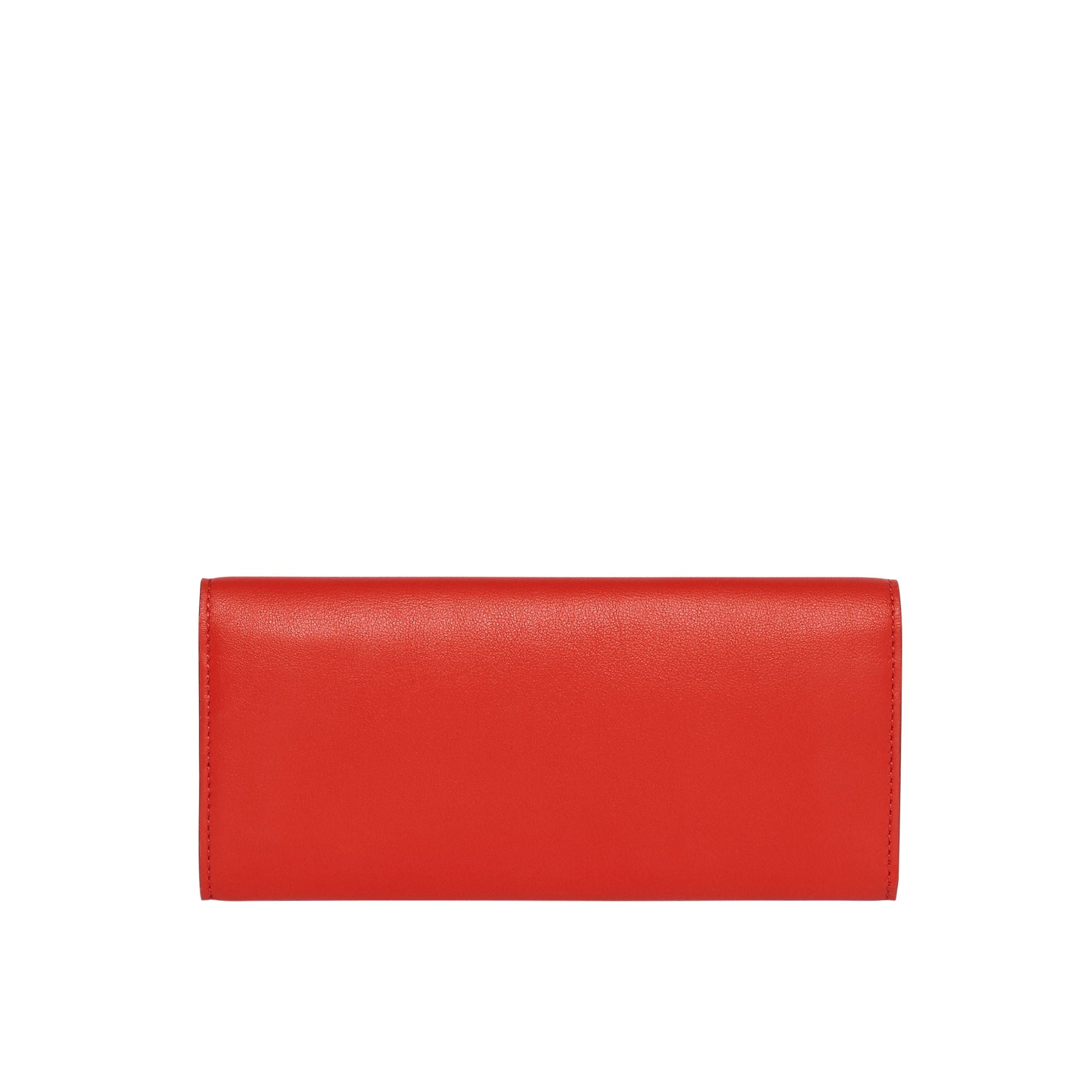 Portefeuille continental en cuir avec citation - Rouge militaire vif
