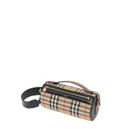 Sac The Barrel en coton Vintage check et cuir - Beige d'Archive & Noir
