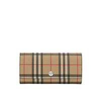 BLACK Portefeuille continental en toile écologique Vintage check