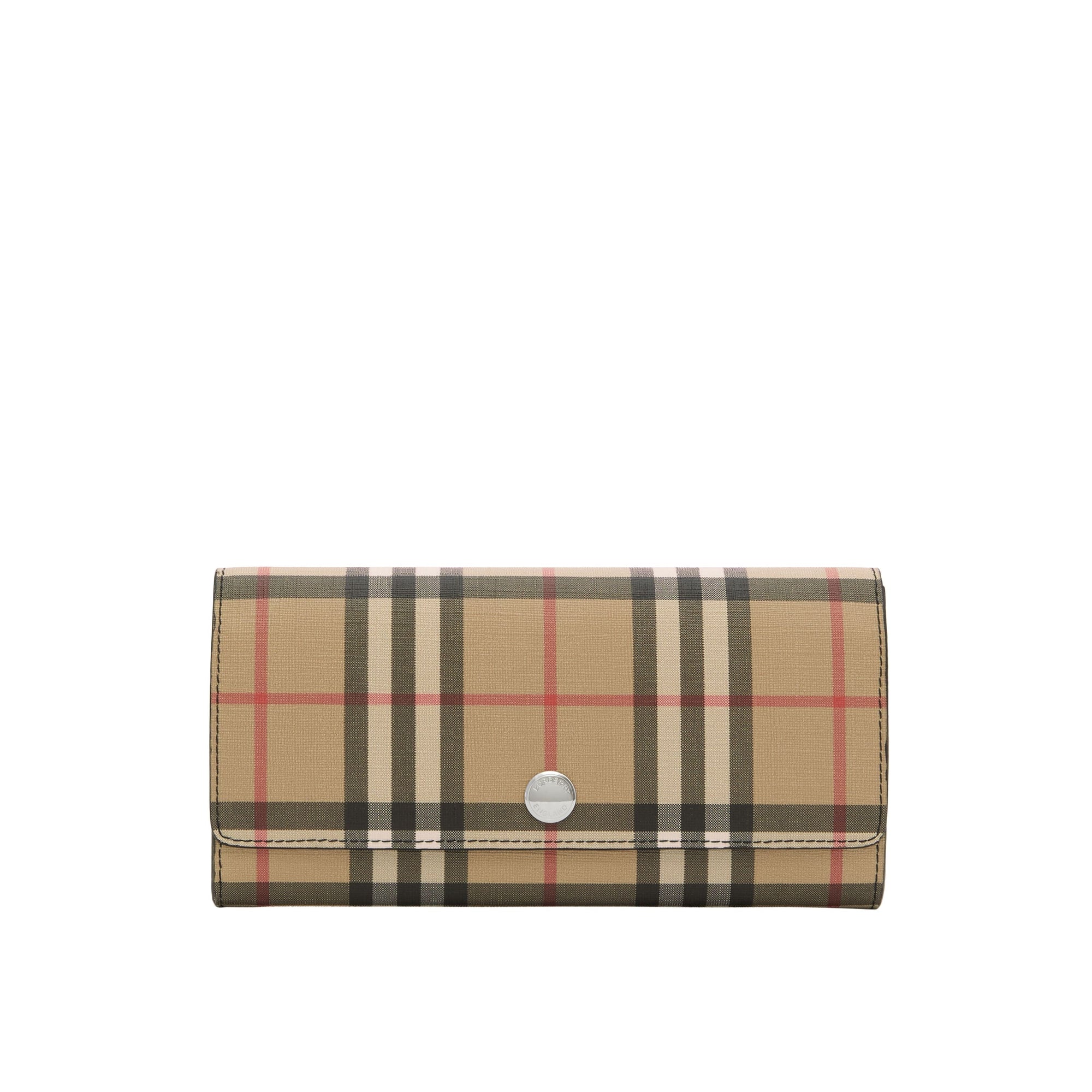 BLACK Portefeuille continental en toile écologique Vintage check