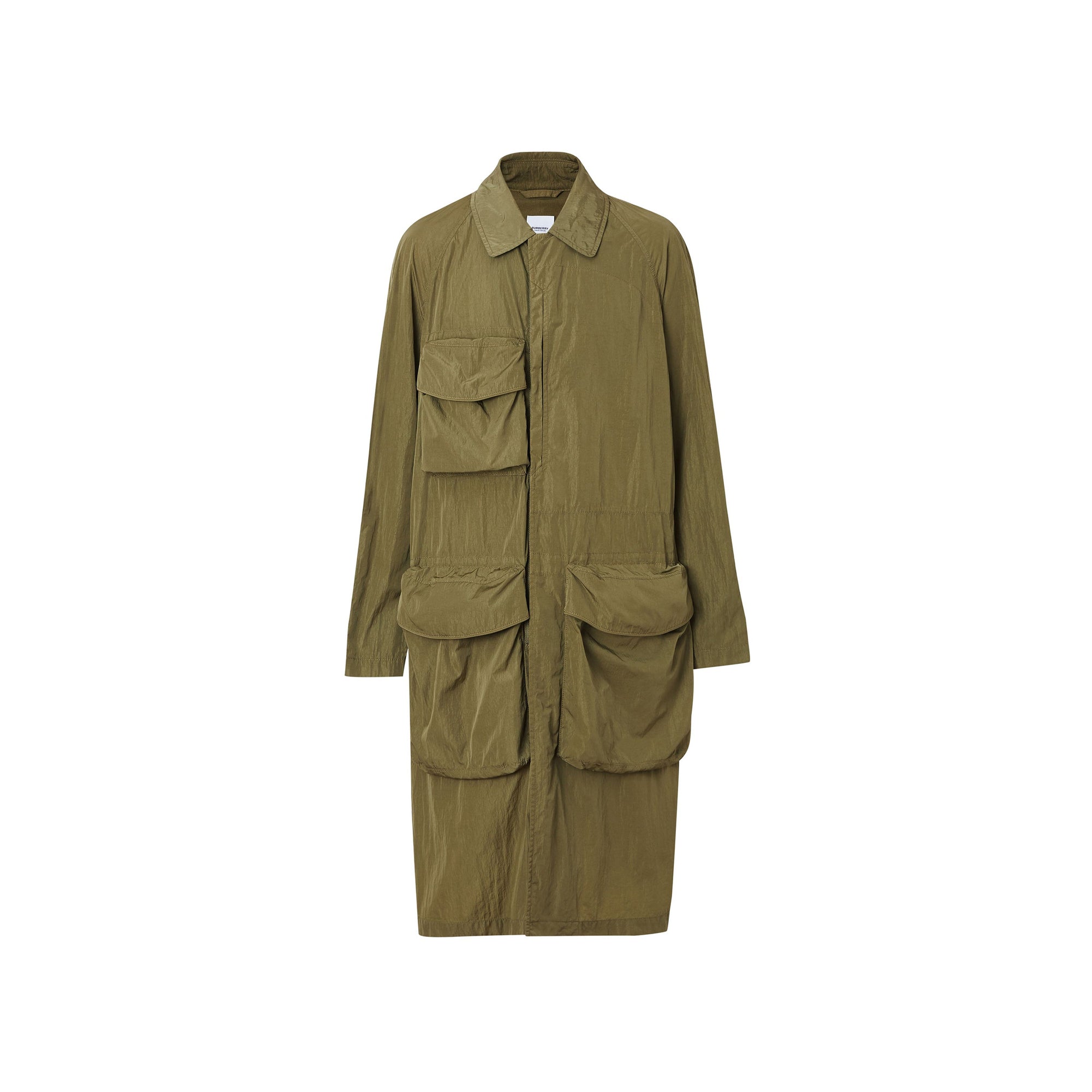 Paletot en nylon avec poches cargo - Mousse Claire