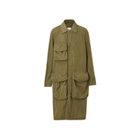 Paletot en nylon avec poches cargo - Mousse claire