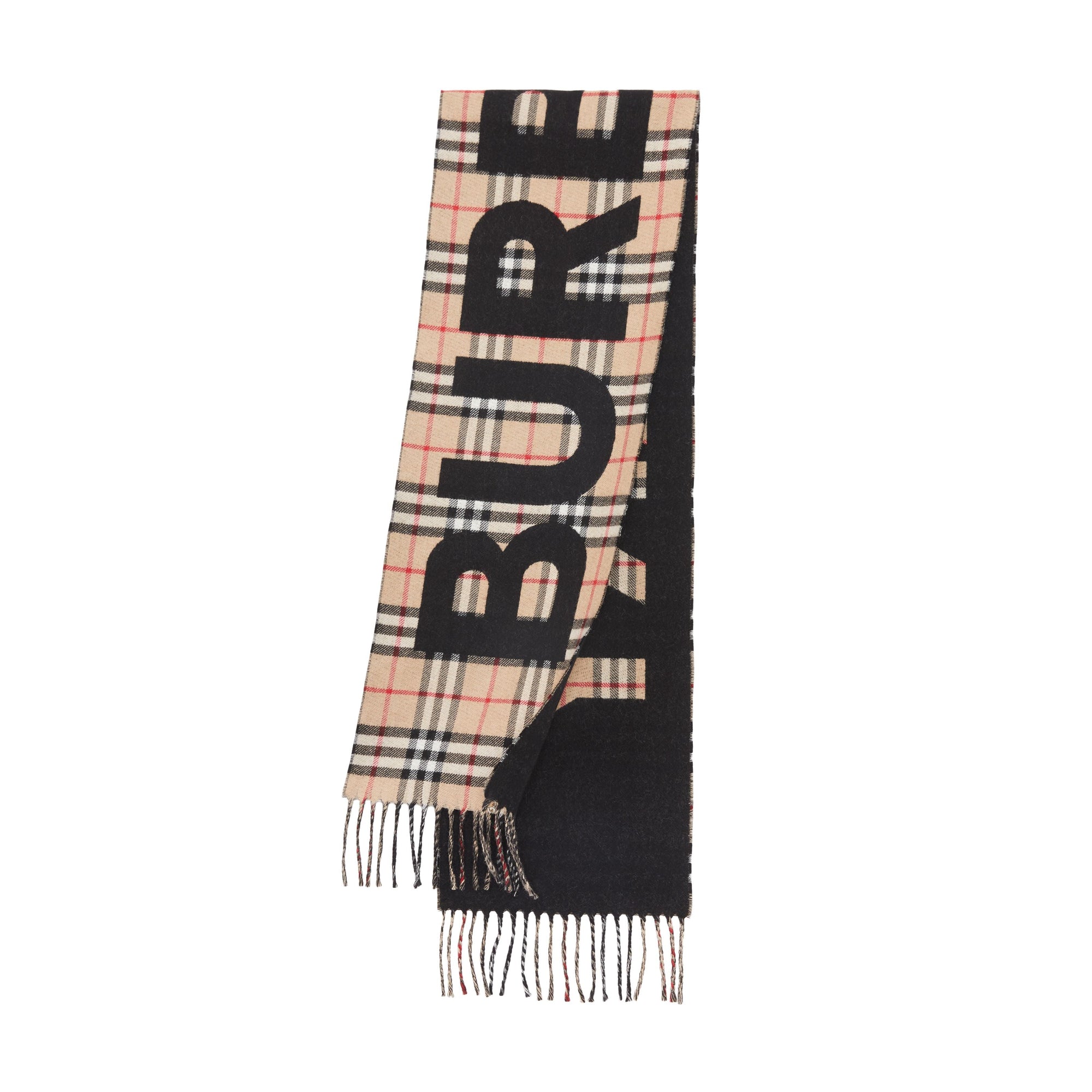 CAMEL Écharpe en jacquard de laine Vintage check avec logo