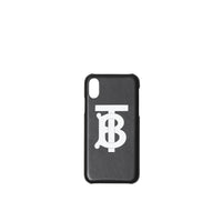 BLACK Coque pour iPhone X/XS en cuir Monogram
