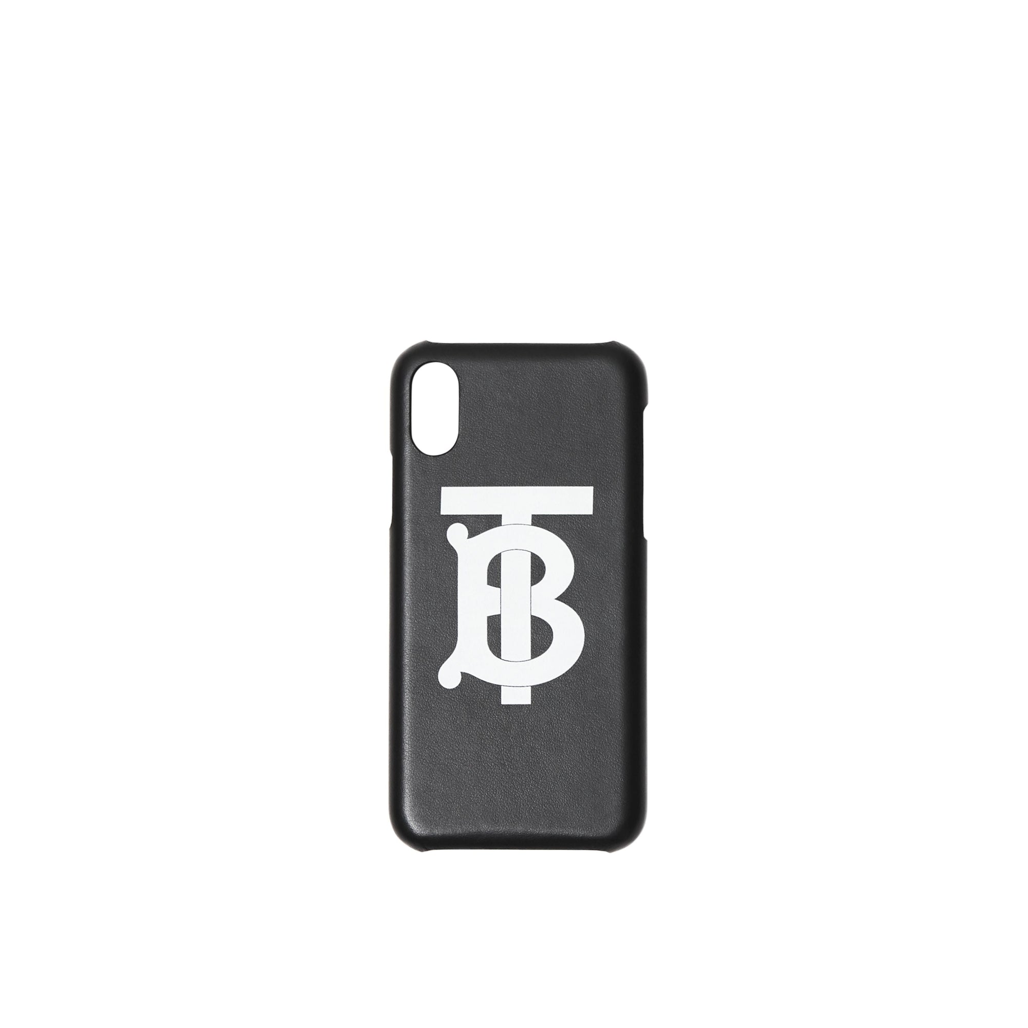 BLACK Coque pour iPhone X/XS en cuir Monogram