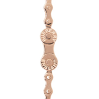Collier plaqué or rose façon chaîne de vélo avec perles - Or rose